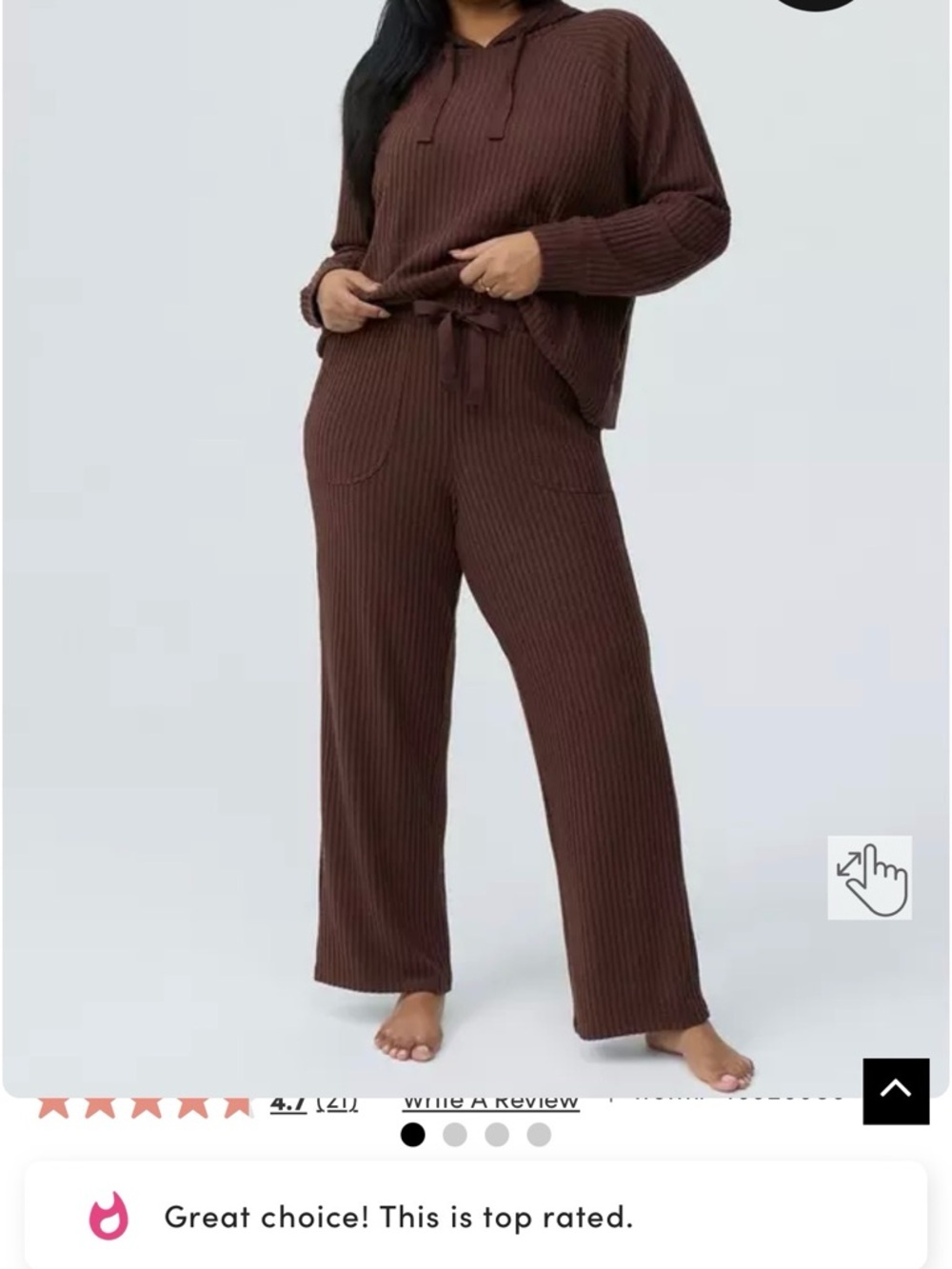 torrid Brown Ribbed Lounge Jumpsuit